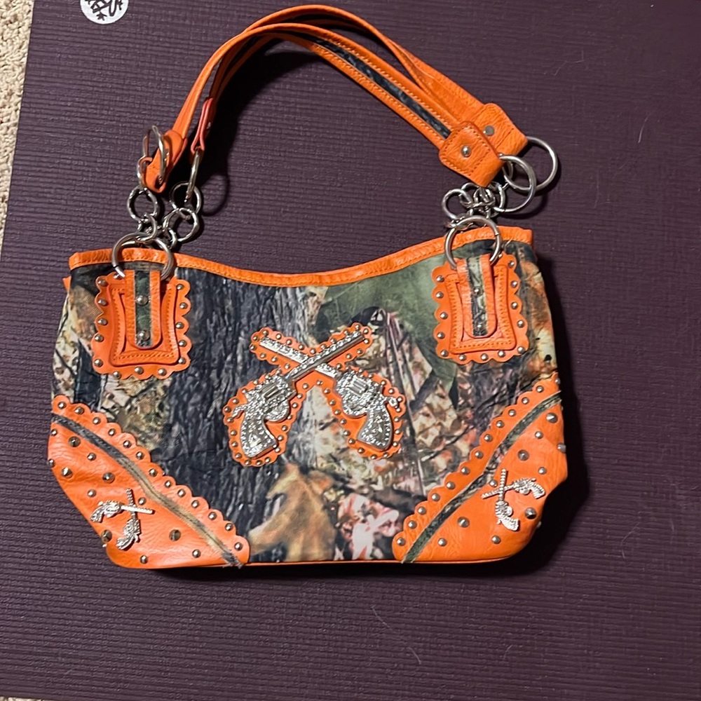 Camo western retro purse